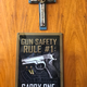 This pro-gun plaque and United States Air force cross hang on Bolsonaro's office door